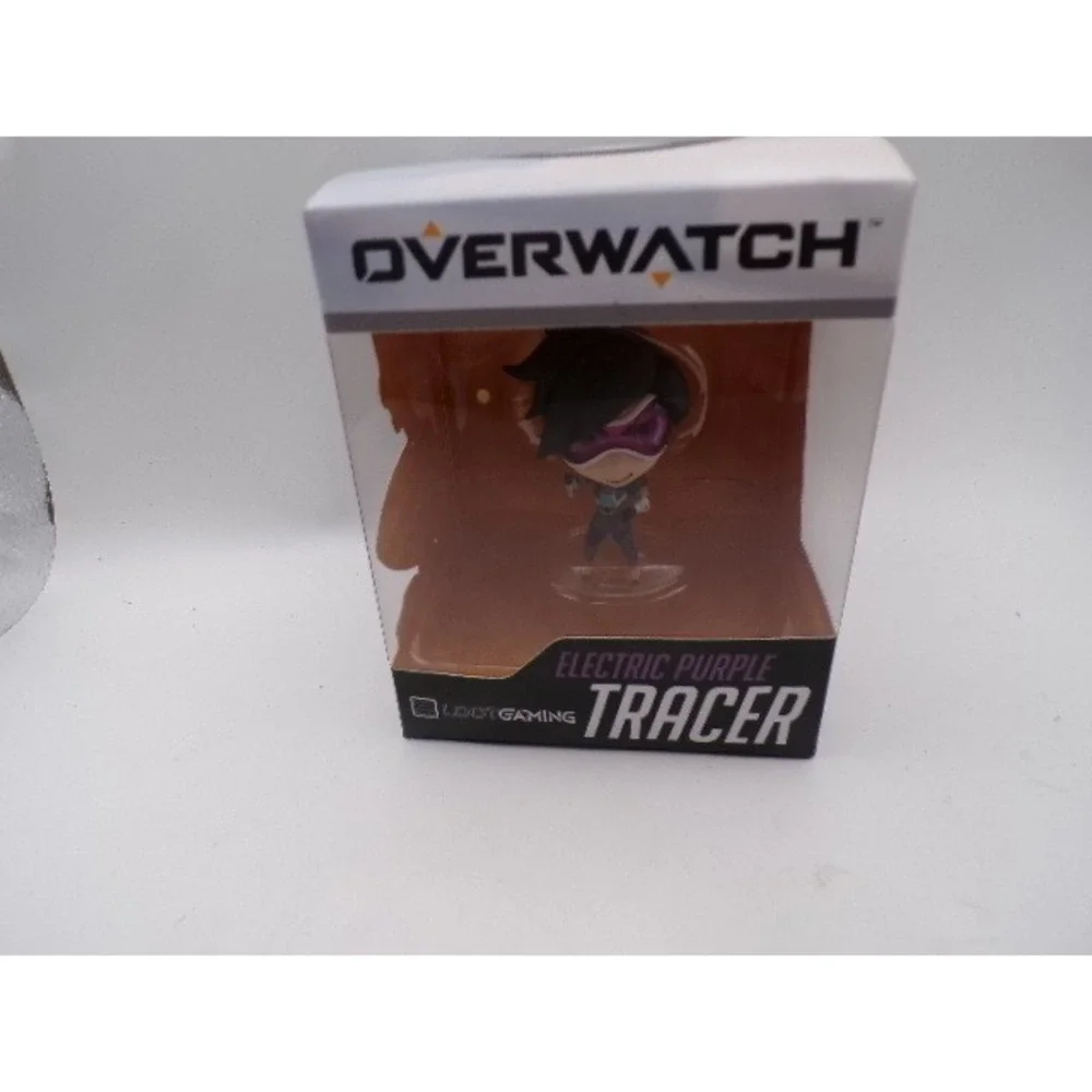 Overwatch Electric Purple‎ Tracer Chibi Figure Collectible Toy Gaming